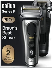 Braun Series 9 PRO+ 9577cc Electric Razor for Men, 5 Pro 6 Piece Set, Silver 