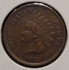 1872 Indian Head Cent In Extra Fine Plus XF+ Condition