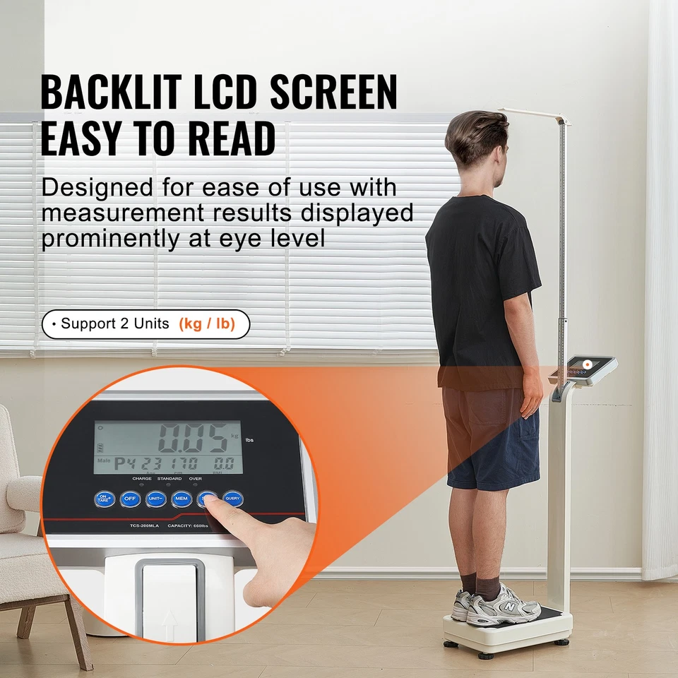 Uimoso Medical Digital Scale Professional Physician Scale Weight Height 660LB - Image 2 of 4