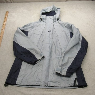 Helly Hansen Rain Jacket Womens Small Navy Blue Lightweight Packable Hooded