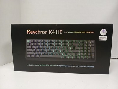 Keychron K4 HE   96% Wireless Magnetic Switch Keyboard, Black  (#1)