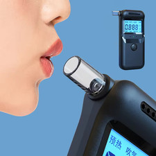 Digital Alcohol Breathalyzer with 5 Mouthpieces LCD Display Portable PersonalUse