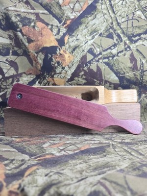 Custom Made Turkey Box Call Made From White Oak With Purple Heart Paddle