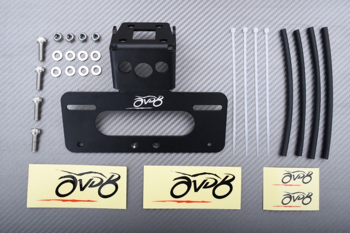 Support de plaque KAWASAKI ZX25R 2020-2022 en aluminium noir