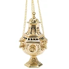 Christmas Censer Brass with Chain 70cm Large Antique Swivel Hanging Vessel Gold