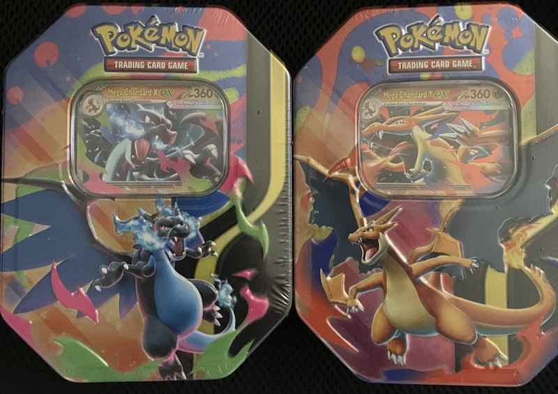 The Pokemon TCG: Mega Charizard X & Y ex Tins – Brand New - Sealed