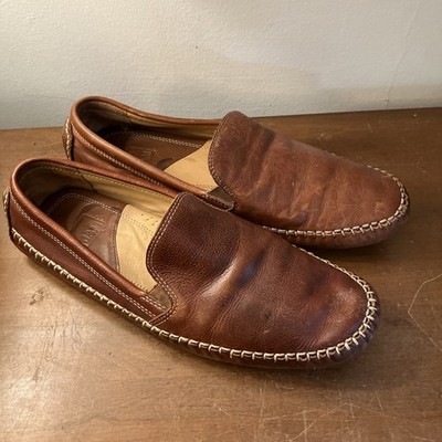 Johnston & Murphy Cort Whipstitch Venetian Leather Loafers Men s Size 9.5