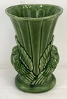 Vintage Shawnee Double Doves Birds Fluted Green 9” Vase MCM Art Deco Style #829