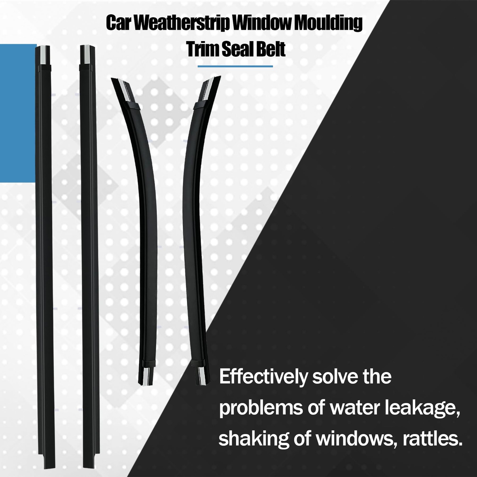 Outer Front & Rear Door Window Belt Weatherstrip Kit Fit for Toyota Tacoma Do...