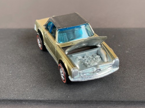 Vintage Hot Wheels Redline 1969 OLIVE Mercedes Benz 280SL w/BLACK Roof - STUNNER - Picture 5 of 10