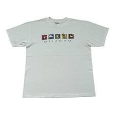 Vintage 90s Arizona Native American Tribal Destination T Shirt Mens Large White