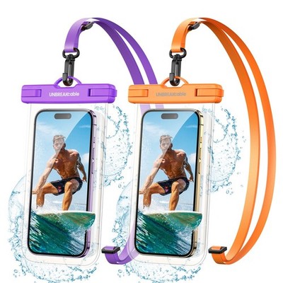 UNBREAKcable Waterproof Phone Pouch-2 Pack IPX8 Waterproof Phone Case for iPh...