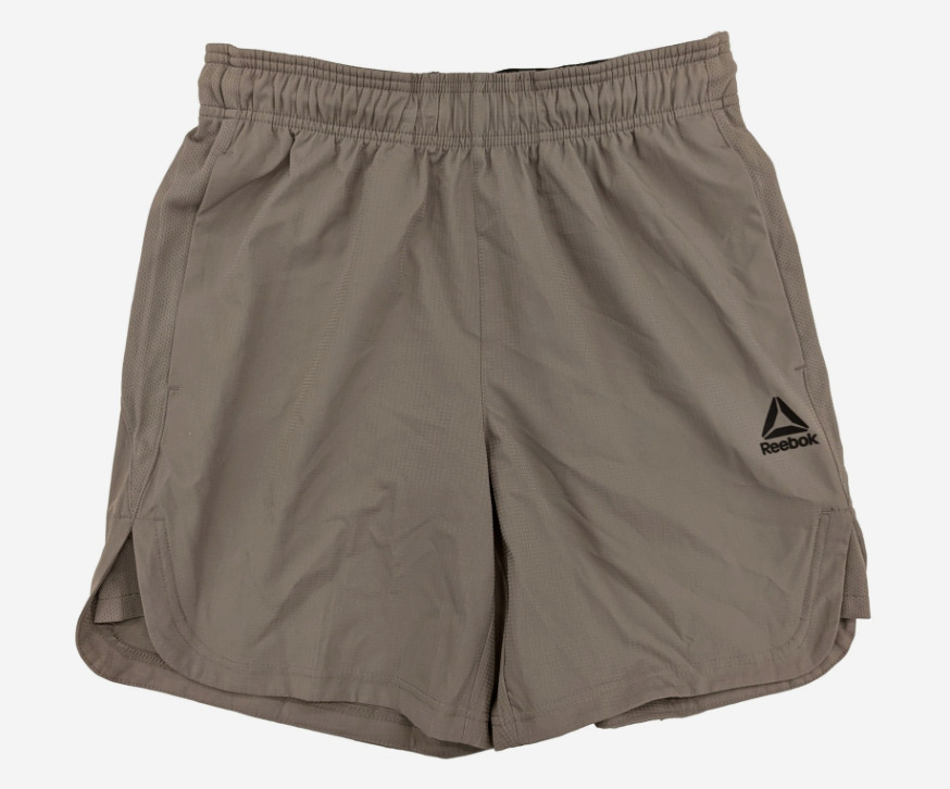 Reebok Pace Breaker Woven Shorts 2XL Driftwood Brown Athletic Training Gym NWT