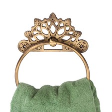 Victorian Towel Ring Solid Brass Antique 6 inches Hand Towel Hanger R...