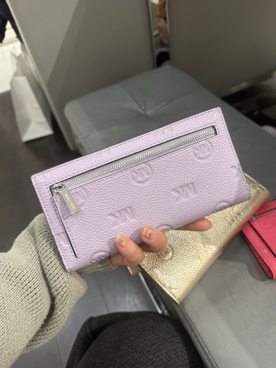 MICHAEL KORS Carson Large Logo Debossed Snap Wallet NWT | eBay