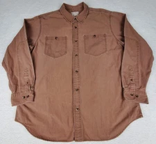 CC Filson Buckhorn Field Shirt XXL Redclay Brown Workwear Button Up 10739