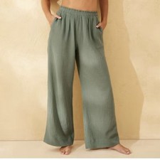 Shade  Shore Cover Up Pants, Cotton Gauze Pull On Xs