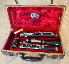 Vintage Pan American CLARINET w/Goldentone Mouthpiece Wood Case PARTS ONLY 841