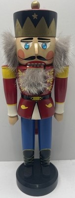 Vintage Erzgebirge German Wooden Handmade Nutcracker Prince No Box No Knife VGC
