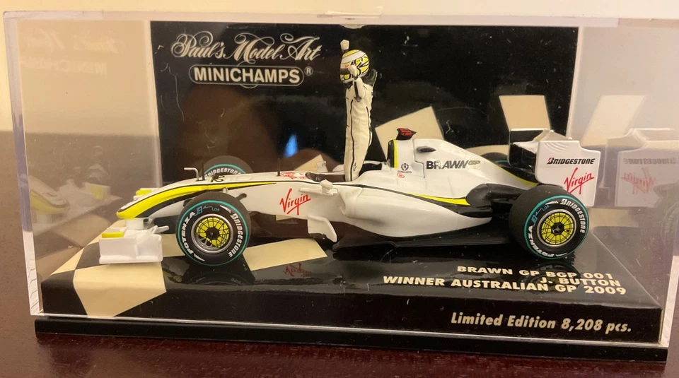 Minichamps 1/43 Brawn GP Jenson Button 2009 Australia GP Limited Edition NIB WDC - Image 4 of 4