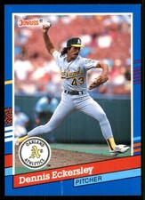 Dennis Eckersley 1991 Donruss #270 Athletics MLB READ FREE SHIPPING AutographDen
