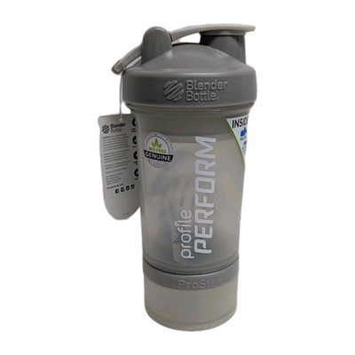 PROSTAK Bottle Blender Drink Shaker Pill Holder Plastic BPA Free NEW Gray 16 oz
