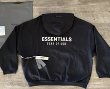 NEW Essentials Fear of God Hoodie (FW24) Black Size XL - 100% Authentic ✅