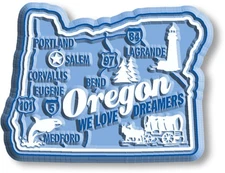 Oregon Premium State Magnet by Classic Magnets, 2.5" x 1.9"