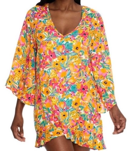 Copricostume da bagno Anne Cole luminoso floreale tropicale multicolore garza taglia M