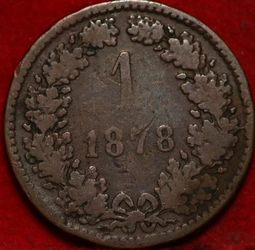 Photo of a 1878 Austria 1 Kreuzer from an eBay listing that sold on May 4, 2026