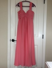 Bill Levkoff Pink Sleeveless Bridesmaid Dress Size 10 100 Polyester