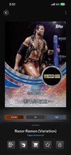 WWE Topps Slam Digital RAZOR RAMON Universe 26 Blue Pulse Iconic /175 Read