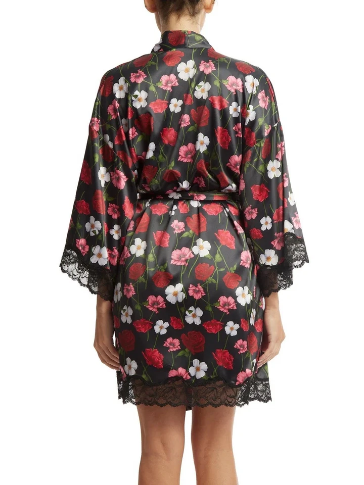 NWT Hanky Panky Luxe Satin Kimono Robe 'Am I Dreaming' Size XS-S 1SR114 LT ED - Image 2 of 4