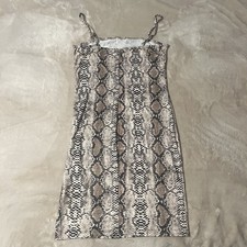 NWT Floerns Snakeskin Print Bodycon Dress Spaghetti Strap Sexy Size M