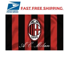 A.C Milan Soccer Flag 3X5Ft, A.C Milan Football Banner 3X5ft