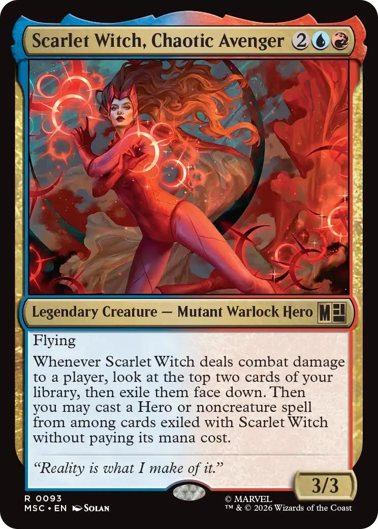 Scarlet Witch, Chaotic Avenger - 93 - NM - Commander: Marvel Super Heroes - MTG