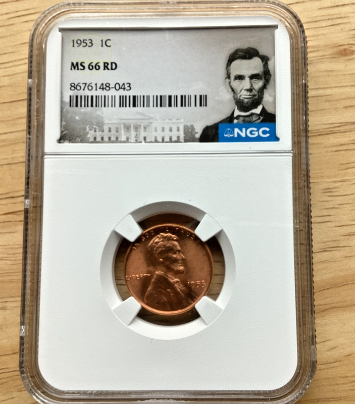 1953 Lincoln Wheat Cent MS66 RD NGC Special Label (S10)