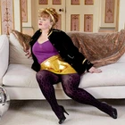 Black/Figgy Pudding Ice Diamond Snag Tights Hosiery Stockings Size D - Brand new