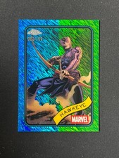 Hawkeye 2025 Topps Chrome Marvel Blue & Green Shimmer Refractor 063/199 #133