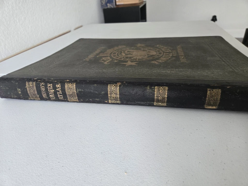 Johnson's Family Atlas 1864 mapas originales, antiguos raros Foto 2 de 4