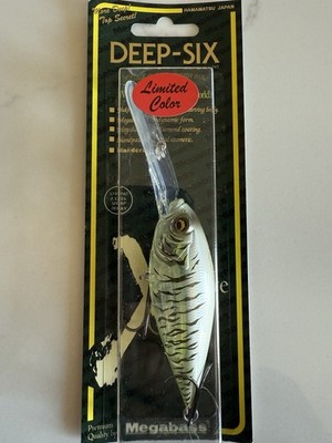 New Megabass USA Deep-six 6 Crankbait Limited Edition Rare GP SB White Tiger