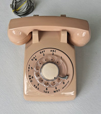 ITT 500 Beige Rotary Dial Desk Telephone Phone Metropolitan Tele Tronic