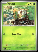 Rowlet 013/197 Common Obsidian Flames Pokemon Lightly Played