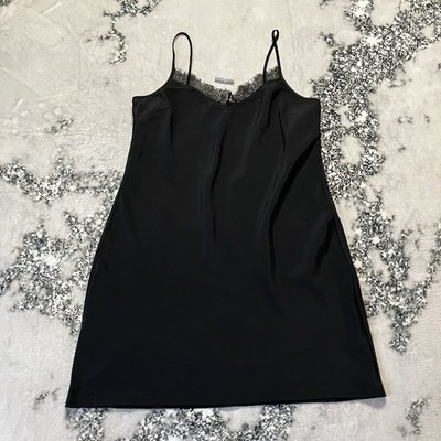 Reiss Slip Dress Womens Size 6 Black Lace V Neck Minimalist Staple  Lightweight | eBay