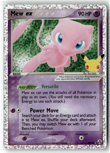 Pokemon Mew ex Holofoil Celebrations: Classic Collection [CCC - 88/92] NM