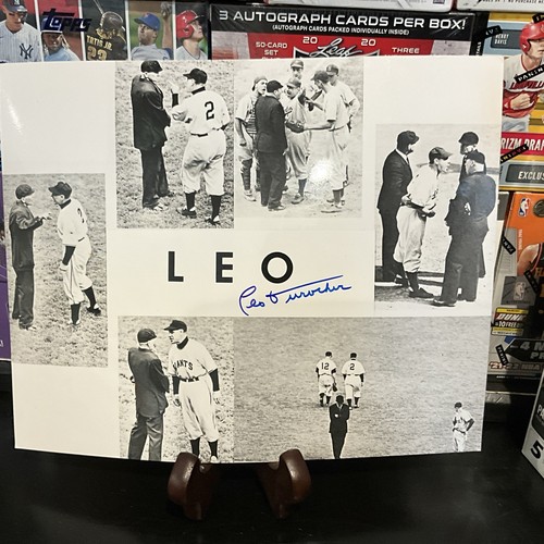 LEO DUROCHER SIGNED HOF B/W 8X10 PHOTO … SEE PICS ‼️ - Picture 2 of 3