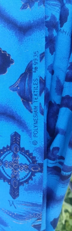 Camisa Para Hombre De Colección Años 60 Azul Ui-Maikai Isla Hawaiana Estampado Talla LRG Años 60 Ui Maikai Foto 2 de 4