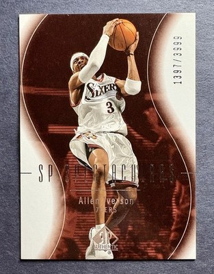 2003-04 SP Authentic Spectaculars Allen Iverson /3999 Philadelphia 76ers #99