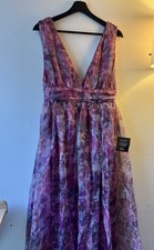 Lulus, Floral Print Organza Maxi Dress size large