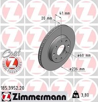 2X Zimmermann Bremsscheibe Vorderachse U.A. FüR Chevrolet, Daewoo